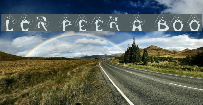LCR Peek A Boo Font examples