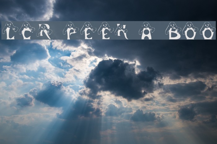 LCR Peek A Boo Font examples