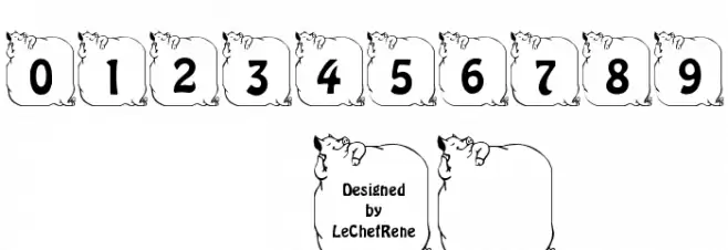 LCR Prissy Pig Font OTHER CHARS