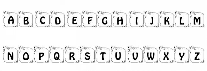 LCR Prissy Pig Шрифта ВЕРХНИЙ