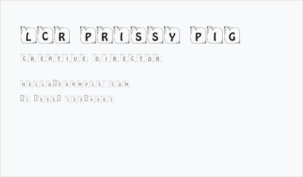 LCR Prissy Pig Business Card