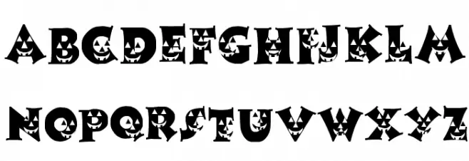 LCR Pumpkin Face Schriftart Groß