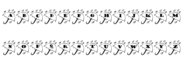 LCR Rainy Daze Font LOWERCASE