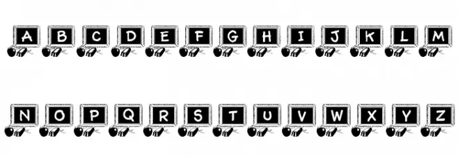 LCR School Daze Schriftart Groß