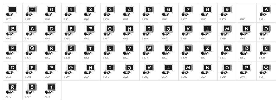 LCR School Daze Character Map