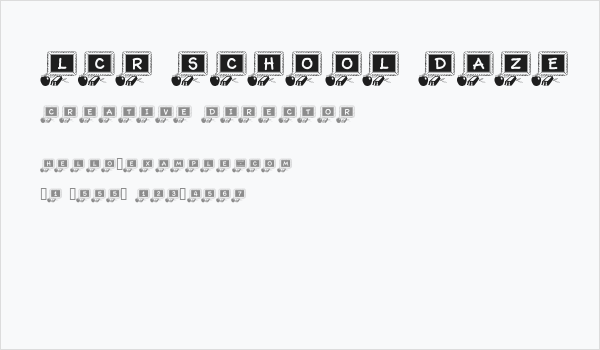 LCR School Daze Business Card
