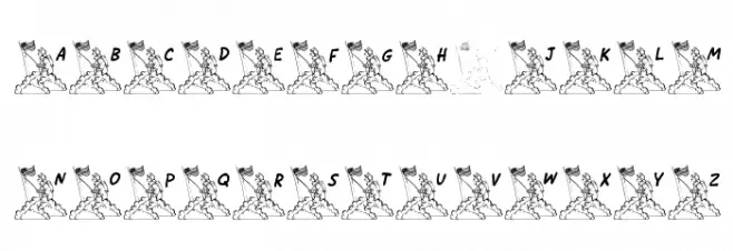 LCR She Proudly Waves LSF Font LOWERCASE