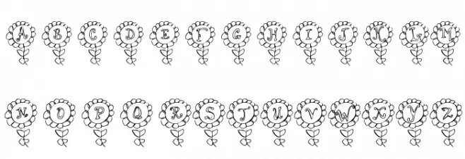 LCR Shelbys Flower Шрифта ВЕРХНИЙ