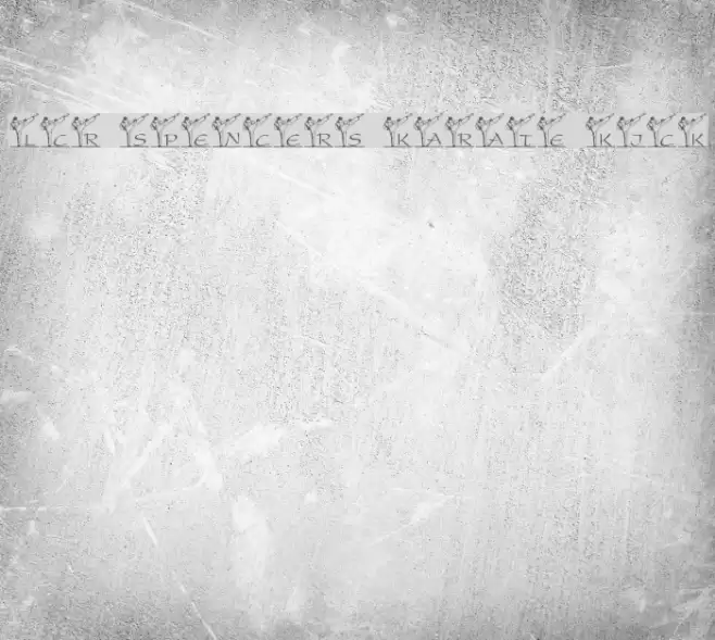 LCR Spencer's Karate Kick Font examples