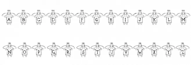 LCR Stitched by an Angel フォント 大文字
