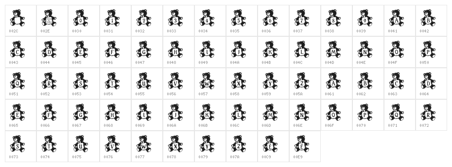 LCR Teddy Tyme Character Map
