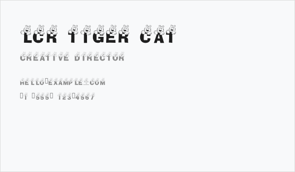 LCR Tiger Cat Business Card