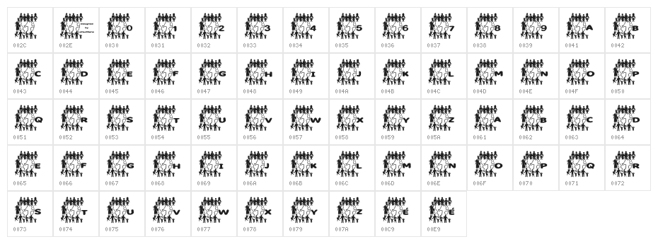 LCR United We Stand  LSF Character Map
