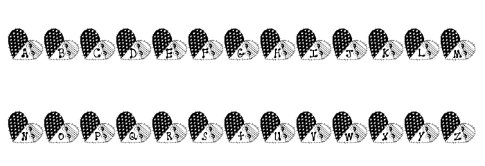 LCR Works of Heart Font LOWERCASE
