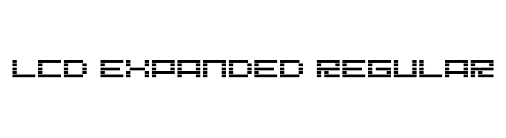 Lcd Expanded Regular  नि: शुल्क फ़ॉन्ट्स डाउनलोड
