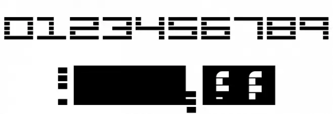 Lcd Expanded Regular Font OTHER CHARS