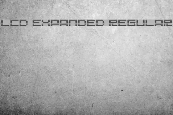 Lcd Expanded Regular Font examples