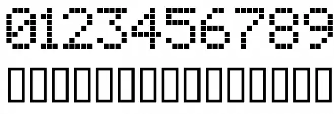 lcd phone Font OTHER CHARS