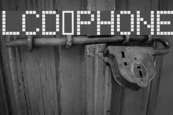 lcd phone Font examples