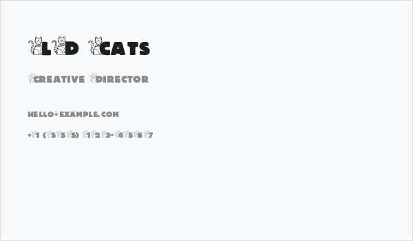 LD Cats Business Card