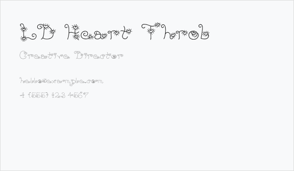 LD Heart Throb Business Card