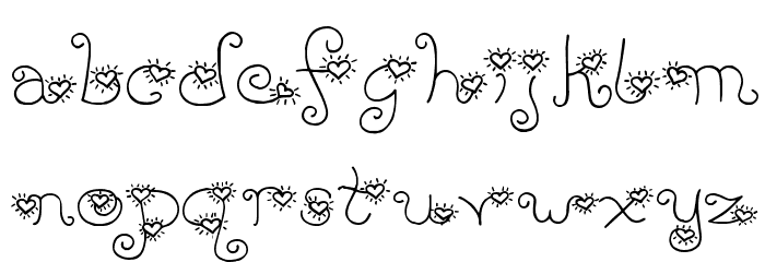 LD Heart Throb Font LOWERCASE