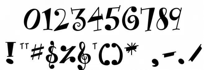 LD Music Font OTHER CHARS