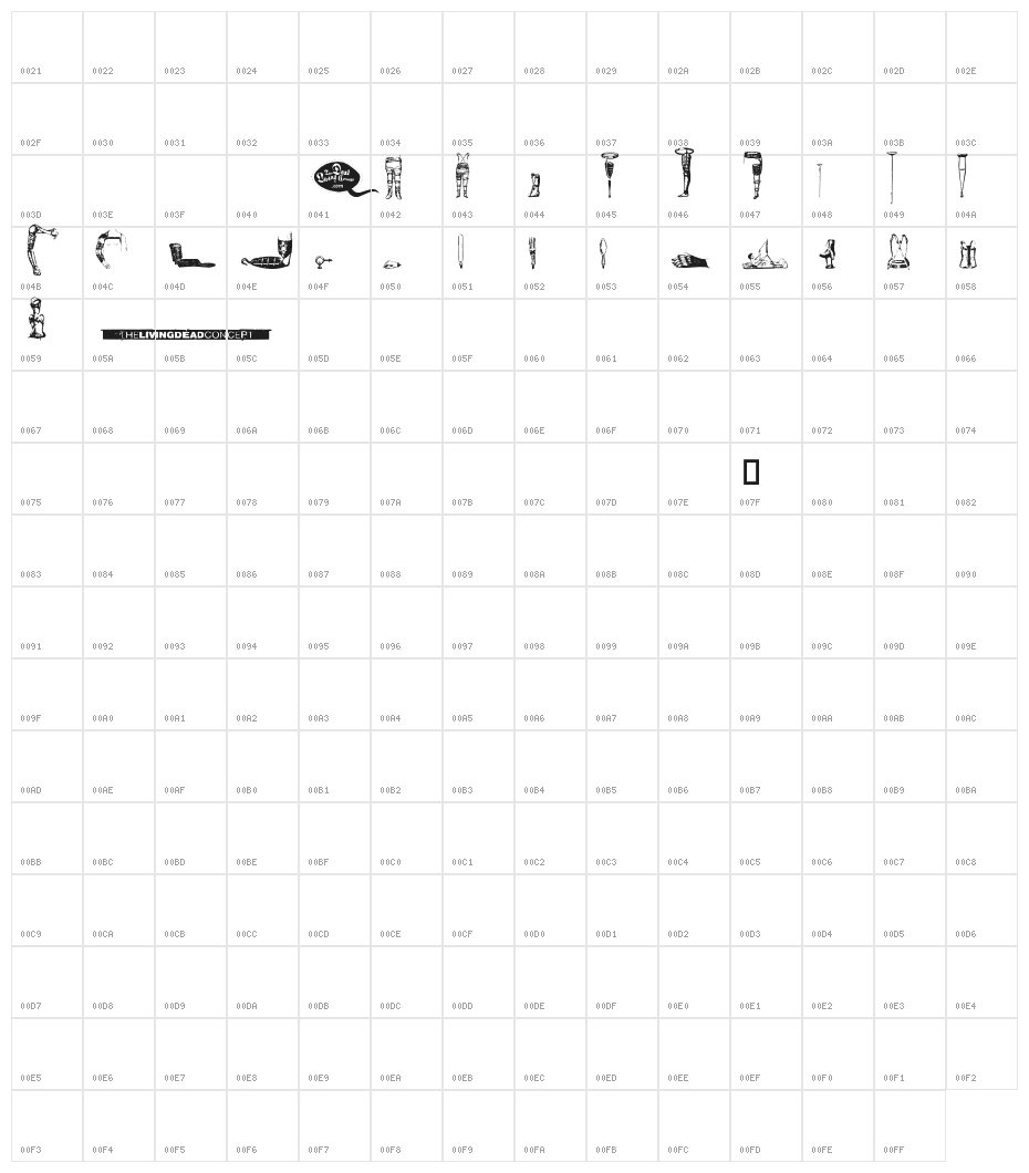 LDC_paraplegia Character Map