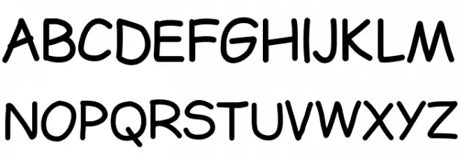 LDFComicSans फ़ॉन्ट अपरकेस