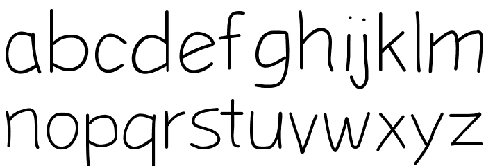 LDFComicSansHairline Font LOWERCASE