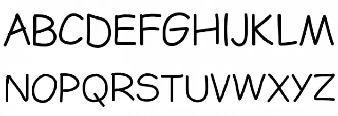 LDFComicSansLight Font Litere mari