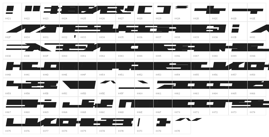 LDR DREAM Regular Character Map