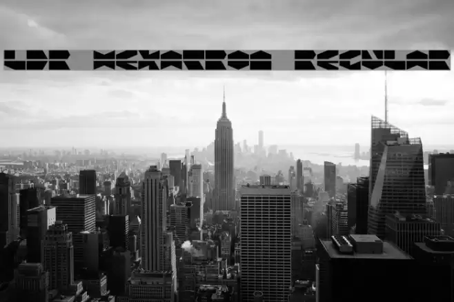 LDR HEXATRON Regular Font examples