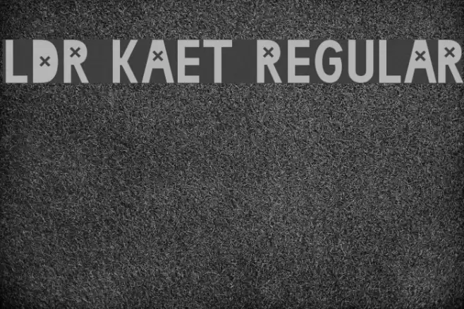 LDR KAET Regular Font examples