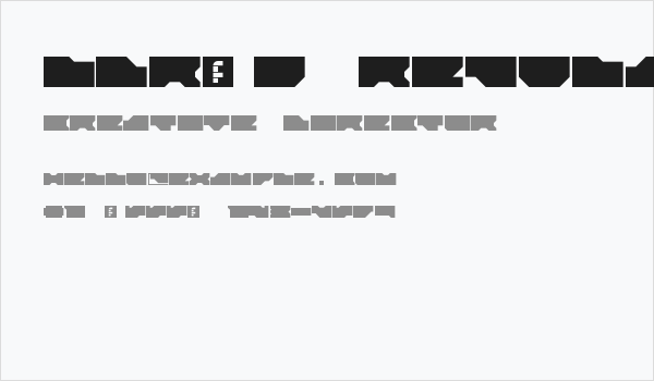 LDR#0 Regular Business Card