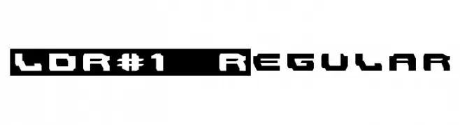 LDR#1 Regular  Frei Schriftart Herunterladen