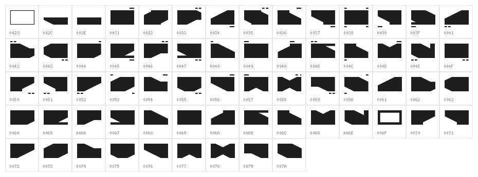 LDR#2 Regular Character Map