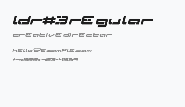 LDR#3 Regular Business Card