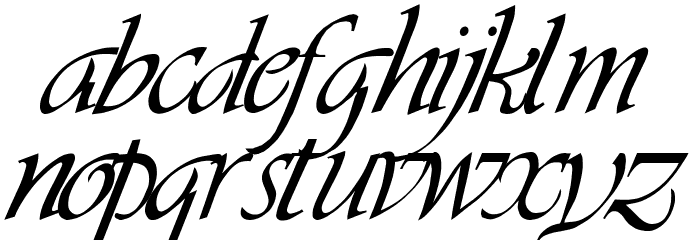 LDS Script Italic Font LOWERCASE