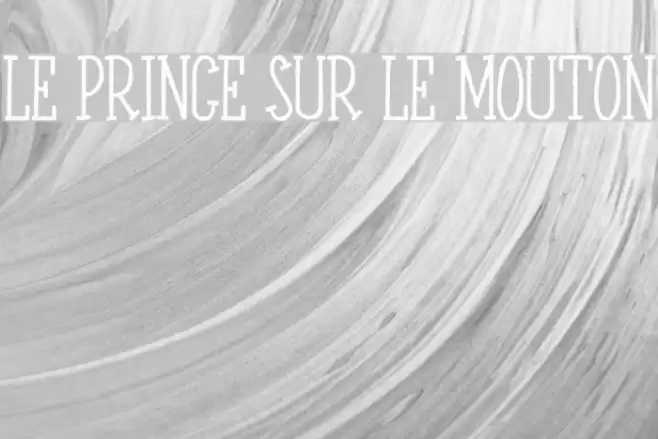 LE PRINCE SUR LE MOUTON Font examples