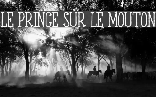 LE PRINCE SUR LE MOUTON Font examples