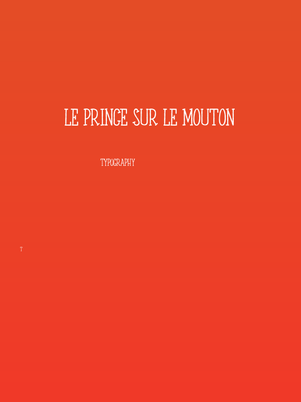 LE PRINCE SUR LE MOUTON Poster