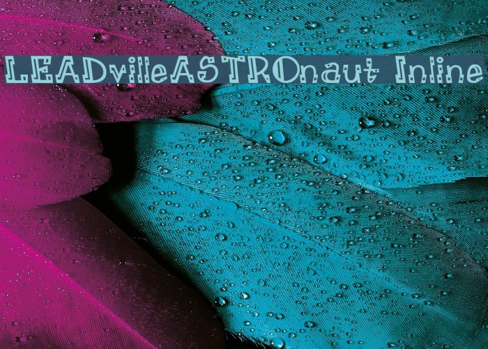 LEADvilleASTROnaut Inline Font examples