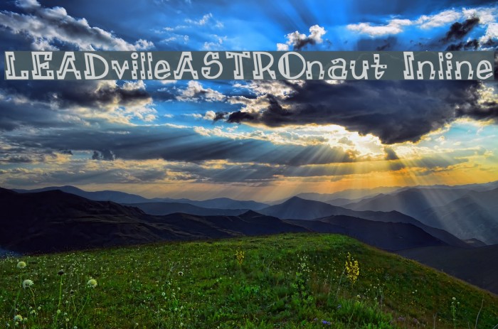 LEADvilleASTROnaut Inline Font examples