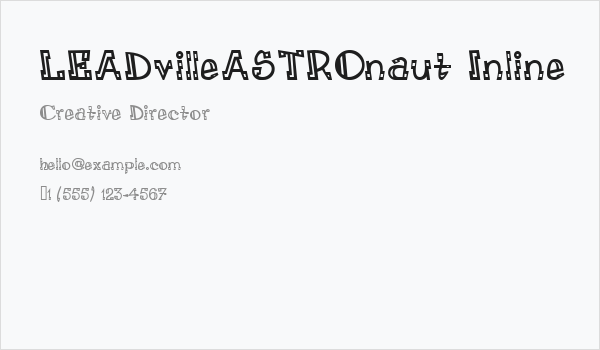 LEADvilleASTROnaut Inline Business Card
