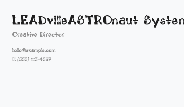LEADvilleASTROnaut System Business Card