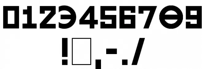 LECO 2014 Alternate Font OTHER CHARS