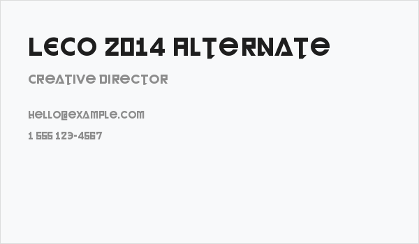 LECO 2014 Alternate Business Card