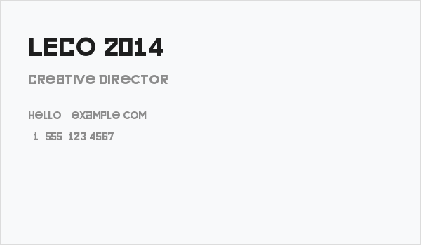 LECO 2014 Business Card