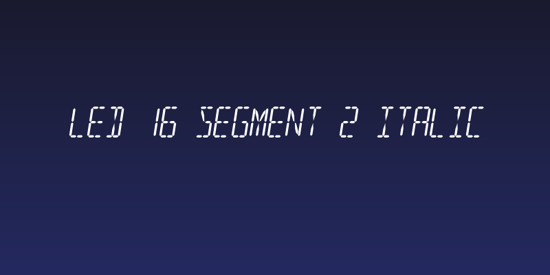 LED 16 Segment 2 Italic Social Header